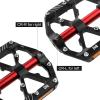 image:imageMZYRH 3 Bearings Mountain Bike Platform Pedals  Flat Alloy 916 NonSlip Bicycle PedalsBlack with Reflectors