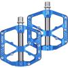 image:imageMZYRH 3 Bearings Mountain Bike Platform Pedals  Flat Alloy 916 NonSlip Bicycle PedalsBlue with Reflectors
