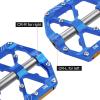 image:imageMZYRH 3 Bearings Mountain Bike Platform Pedals  Flat Alloy 916 NonSlip Bicycle PedalsBlue with Reflectors