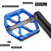image:imageMZYRH 3 Bearings Mountain Bike Platform Pedals  Flat Alloy 916 NonSlip Bicycle PedalsBlue with Reflectors