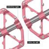 image:imageMZYRH 3 Bearings Mountain Bike Platform Pedals  Flat Alloy 916 NonSlip Bicycle PedalsPink