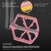 image:imageMZYRH 3 Bearings Mountain Bike Platform Pedals  Flat Alloy 916 NonSlip Bicycle PedalsPink