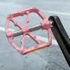 image:imageMZYRH 3 Bearings Mountain Bike Platform Pedals  Flat Alloy 916 NonSlip Bicycle PedalsPink