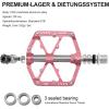 image:imageMZYRH 3 Bearings Mountain Bike Platform Pedals  Flat Alloy 916 NonSlip Bicycle PedalsPink