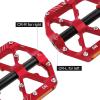image:imageMZYRH 3 Bearings Mountain Bike Platform Pedals  Flat Alloy 916 NonSlip Bicycle PedalsRed with Reflectors