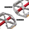 image:imageMZYRH 3 Bearings Mountain Bike Platform Pedals  Flat Alloy 916 NonSlip Bicycle PedalsTitanium with Reflectors