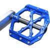image:imageMZYRH 3 Bearings Mountain Bike Platform Pedals  Flat Alloy 916 NonSlip Bicycle PedalsX12 Blue Titanium