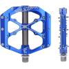 image:imageMZYRH 3 Bearings Mountain Bike Platform Pedals  Flat Alloy 916 NonSlip Bicycle PedalsX12 Blue Titanium