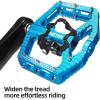 image:imageMZYRH MTB Mountain Bike Pedals 3 Bearing Flat Platform Compatible with SPDDual Function Sealed Clipless Aluminum 916 Pedals with Cleats for Roadblue 3 bearings