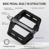 image:imageMZYRH Mountain Bike Pedals 916 3 Sealed Bearings Lightweight NonSlip Nylon Fiber Bicycle Platform Pedals for Road BMX MTBBlack 3 bearings