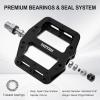 image:imageMZYRH Mountain Bike Pedals 916 3 Sealed Bearings Lightweight NonSlip Nylon Fiber Bicycle Platform Pedals for Road BMX MTBBlack 3 bearings