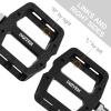 image:imageMZYRH Mountain Bike Pedals 916 3 Sealed Bearings Lightweight NonSlip Nylon Fiber Bicycle Platform Pedals for Road BMX MTBBlack 3 bearings