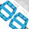 image:imageMZYRH Mountain Bike Pedals 916 3 Sealed Bearings Lightweight NonSlip Nylon Fiber Bicycle Platform Pedals for Road BMX MTBBlue 3 bearings