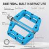 image:imageMZYRH Mountain Bike Pedals 916 3 Sealed Bearings Lightweight NonSlip Nylon Fiber Bicycle Platform Pedals for Road BMX MTBBlue 3 bearings