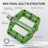 image:imageMZYRH Mountain Bike Pedals 916 3 Sealed Bearings Lightweight NonSlip Nylon Fiber Bicycle Platform Pedals for Road BMX MTBDark Green 3bearings