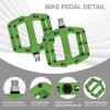 image:imageMZYRH Mountain Bike Pedals 916 3 Sealed Bearings Lightweight NonSlip Nylon Fiber Bicycle Platform Pedals for Road BMX MTBDark Green 3bearings