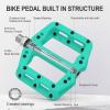 image:imageMZYRH Mountain Bike Pedals 916 3 Sealed Bearings Lightweight NonSlip Nylon Fiber Bicycle Platform Pedals for Road BMX MTBGreen 3 bearings