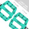 image:imageMZYRH Mountain Bike Pedals 916 3 Sealed Bearings Lightweight NonSlip Nylon Fiber Bicycle Platform Pedals for Road BMX MTBGreen 3 bearings