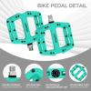 image:imageMZYRH Mountain Bike Pedals 916 3 Sealed Bearings Lightweight NonSlip Nylon Fiber Bicycle Platform Pedals for Road BMX MTBGreen 3 bearings