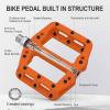 image:imageMZYRH Mountain Bike Pedals 916 3 Sealed Bearings Lightweight NonSlip Nylon Fiber Bicycle Platform Pedals for Road BMX MTBOrange 3 bearings