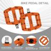 image:imageMZYRH Mountain Bike Pedals 916 3 Sealed Bearings Lightweight NonSlip Nylon Fiber Bicycle Platform Pedals for Road BMX MTBOrange 3 bearings