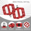 image:imageMZYRH Mountain Bike Pedals 916 3 Sealed Bearings Lightweight NonSlip Nylon Fiber Bicycle Platform Pedals for Road BMX MTBRed 3 bearings