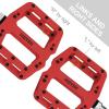 image:imageMZYRH Mountain Bike Pedals 916 3 Sealed Bearings Lightweight NonSlip Nylon Fiber Bicycle Platform Pedals for Road BMX MTBRed 3 bearings