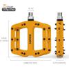 image:imageMZYRH Mountain Bike Pedals 916 3 Sealed Bearings Lightweight NonSlip Nylon Fiber Bicycle Platform Pedals for Road BMX MTBYellow 3 bearings