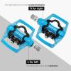 image:imageMZYRH Mountain Bike Pedals Bearing Flat Platform Compatible with SPDDual Function Sealed Clipless Aluminum 916 Pedals with Cleats for Road MTB Mountain Bikes