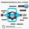 image:imageMZYRH Mountain Bike Pedals Bearing Flat Platform Compatible with SPDDual Function Sealed Clipless Aluminum 916 Pedals with Cleats for Road MTB Mountain Bikes