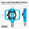 image:imageMZYRH Mountain Bike Pedals Bearing Flat Platform Compatible with SPDDual Function Sealed Clipless Aluminum 916 Pedals with Cleats for Road MTB Mountain Bikes