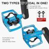 image:imageMZYRH Mountain Bike Pedals Bearing Flat Platform Compatible with SPDDual Function Sealed Clipless Aluminum 916 Pedals with Cleats for Road MTB Mountain Bikes