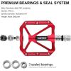 image:imageMZYRH Mountain Bike Pedals MTB Pedals3 Sealed Bearings Bicycle Pedals with Reflectors916 NonSlip Bike Pedals Platform Bicycle Flat Alloy Pedals for Road BMX MTB