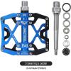 image:imageMZYRH Mountain Bike Pedals Ultra Strong Colorful CNC Machined 916 Cycling Sealed 3 Bearing PedalsBLACK BLUE 3 Bearings