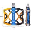 image:imageMZYRH Mountain Bike Pedals Ultra Strong Colorful CNC Machined 916 Cycling Sealed 3 Bearing PedalsBLACK BLUE YELLOW 3 Bearings