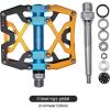 image:imageMZYRH Mountain Bike Pedals Ultra Strong Colorful CNC Machined 916 Cycling Sealed 3 Bearing PedalsBLACK BLUE YELLOW 3 Bearings