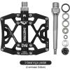 image:imageMZYRH Mountain Bike Pedals Ultra Strong Colorful CNC Machined 916 Cycling Sealed 3 Bearing PedalsBlack 3 Bearings