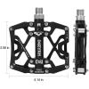 image:imageMZYRH Mountain Bike Pedals Ultra Strong Colorful CNC Machined 916 Cycling Sealed 3 Bearing PedalsBlack 3 Bearings