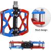 image:imageMZYRH Mountain Bike Pedals Ultra Strong Colorful CNC Machined 916 Cycling Sealed 3 Bearing PedalsBlueRed 3 Bearings