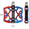 image:imageMZYRH Mountain Bike Pedals Ultra Strong Colorful CNC Machined 916 Cycling Sealed 3 Bearing PedalsBlueRed 3 Bearings