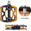 image:imageMZYRH Mountain Bike Pedals Ultra Strong Colorful CNC Machined 916 Cycling Sealed 3 Bearing PedalsGlod Black 3 Bearings