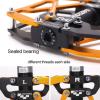 image:imageMZYRH Mountain Bike Pedals Ultra Strong Colorful CNC Machined 916 Cycling Sealed 3 Bearing PedalsGlod Black 3 Bearings