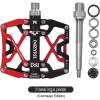 image:imageMZYRH Mountain Bike Pedals Ultra Strong Colorful CNC Machined 916 Cycling Sealed 3 Bearing PedalsRed Black Black 3 Bearings