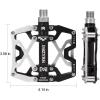 image:imageMZYRH Mountain Bike Pedals Ultra Strong Colorful CNC Machined 916 Cycling Sealed 3 Bearing PedalsSilvery Black 3 Bearings