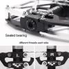 image:imageMZYRH Mountain Bike Pedals Ultra Strong Colorful CNC Machined 916 Cycling Sealed 3 Bearing PedalsSilvery Black 3 Bearings