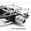 image:imageMZYRH Mountain Bike Pedals Ultra Strong Colorful CNC Machined 916 Cycling Sealed 3 Bearing PedalsSilvery Black 3 Bearings