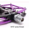 image:imageMZYRH Mountain Bike Pedals Ultra Strong Colorful CNC Machined 916 Cycling Sealed 3 Bearing Pedalspurple black 3 Bearings