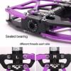 image:imageMZYRH Mountain Bike Pedals Ultra Strong Colorful CNC Machined 916 Cycling Sealed 3 Bearing Pedalspurple black 3 Bearings