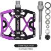 image:imageMZYRH Mountain Bike Pedals Ultra Strong Colorful CNC Machined 916 Cycling Sealed 3 Bearing Pedalspurple black 3 Bearings