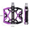 image:imageMZYRH Mountain Bike Pedals Ultra Strong Colorful CNC Machined 916 Cycling Sealed 3 Bearing Pedalspurple black 3 Bearings